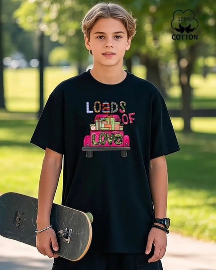 Summer Versatile Men' Letter Short-Sleeved Shirts