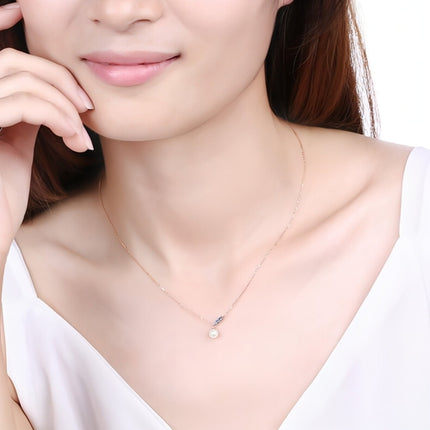 14K Rose Gold Jewelry New Korean Pearl Necklace Pendant all-match gold