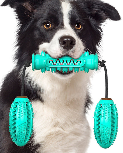 Dog Chew Toys Pet Toothbrush Rubber Bones Teeth Cleaning