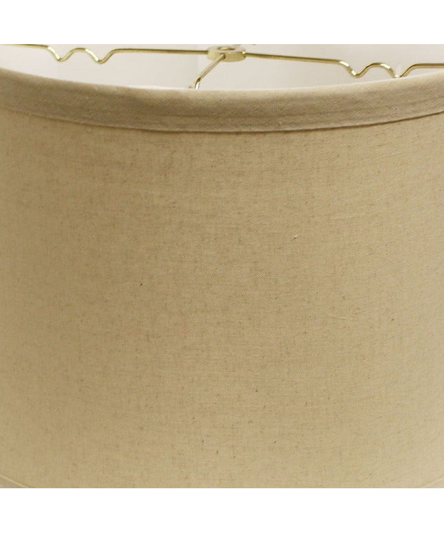 15" Rosewood Drum Trimmed Linen Lampshade