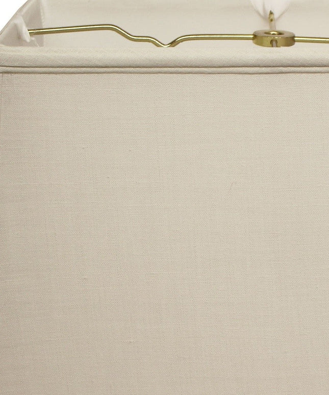 14" Off White Throwback Rectangle Linen Lampshade