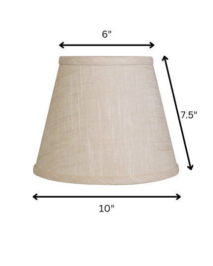 10" Light Wheat Hardback Empire Linen Lampshade