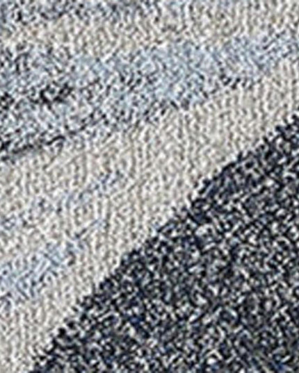 10' X 13' Gray Blue Abstract Waves Modern Area Rug