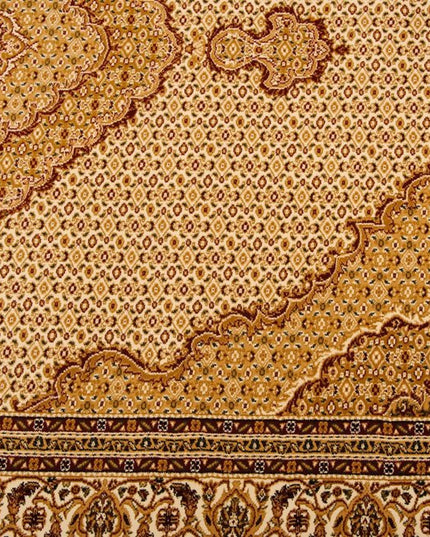10' Beige And Ivory Oriental Runner Rug