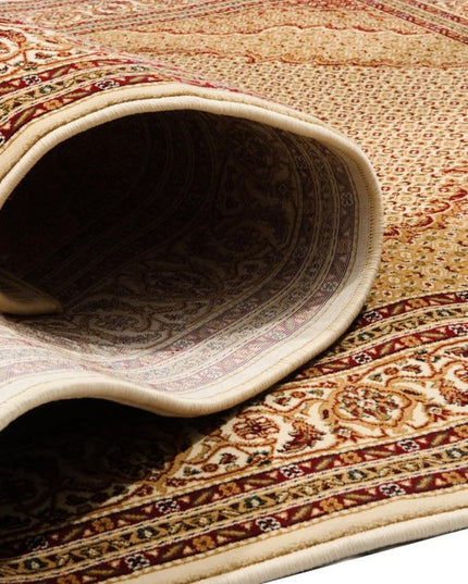 10' Beige And Ivory Oriental Runner Rug