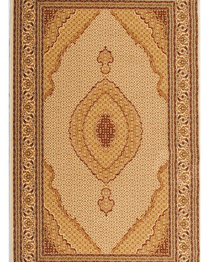 10' Beige And Ivory Oriental Runner Rug