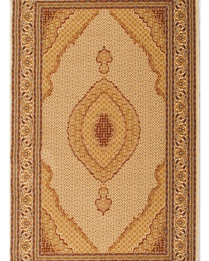 10' Beige And Ivory Oriental Runner Rug