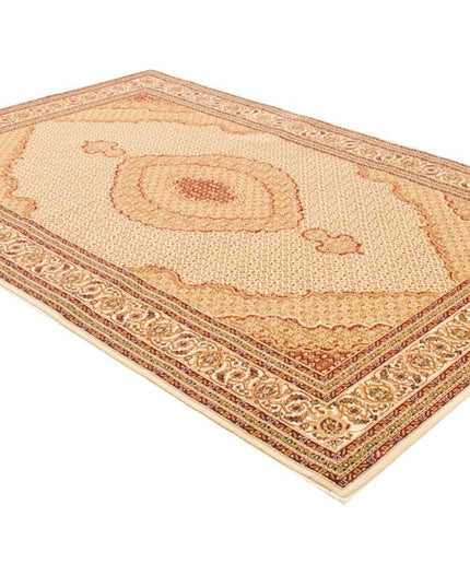10' Beige And Ivory Oriental Runner Rug