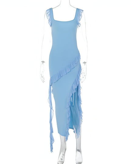 Female Summer Fashionable Stringy Selvedge Stitching Temperament Dress