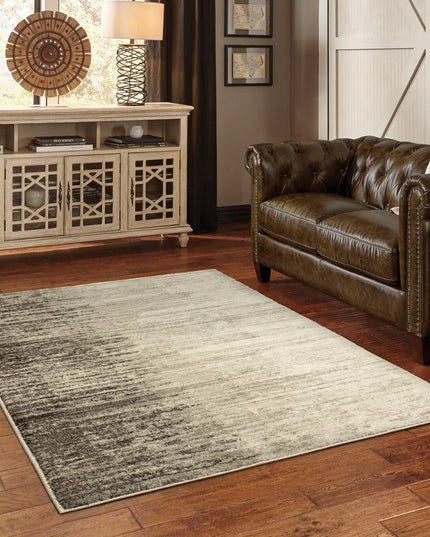 10' X 13' Beige And Grey Abstract Power Loom Stain Resistant Area Rug