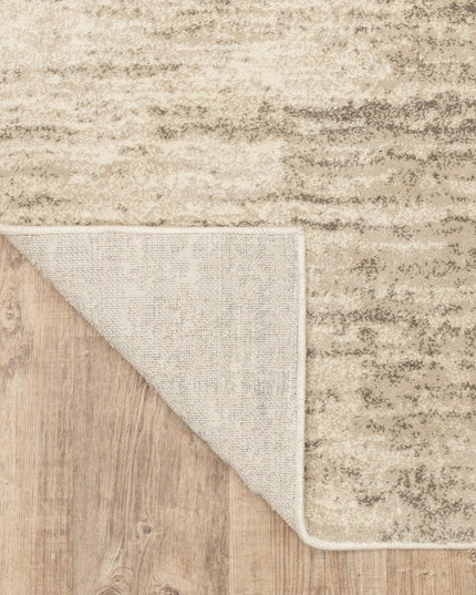 10' X 13' Beige And Grey Abstract Power Loom Stain Resistant Area Rug