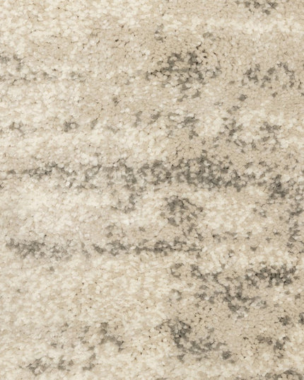 10' X 13' Beige And Grey Abstract Power Loom Stain Resistant Area Rug