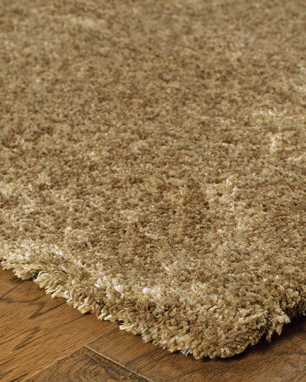 10' X 13' Rich Gold Shag Tufted Handmade Stain Resistant Area Rug