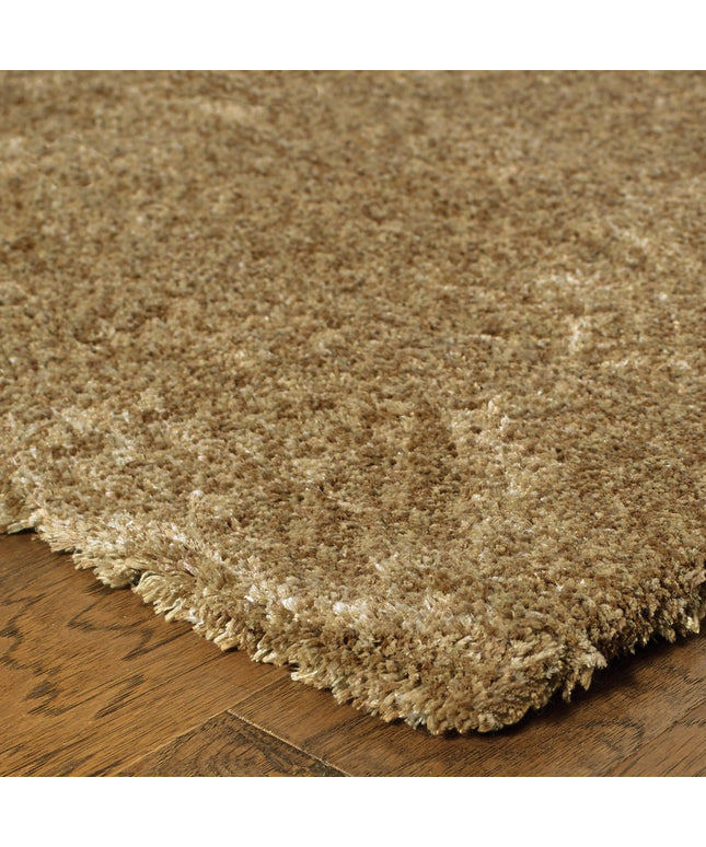 10' X 13' Rich Gold Shag Tufted Handmade Stain Resistant Area Rug