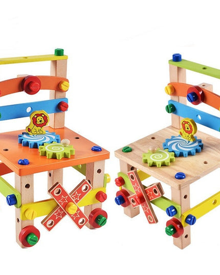Children's Chair Building Block Toys