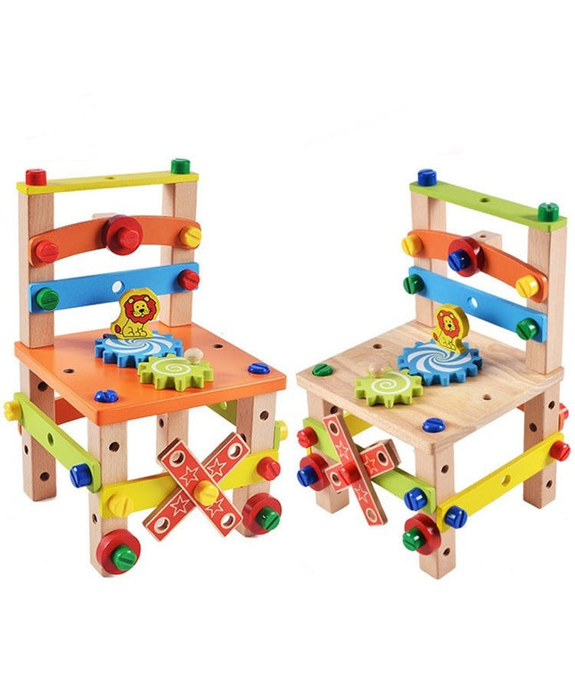 Children's Chair Building Block Toys