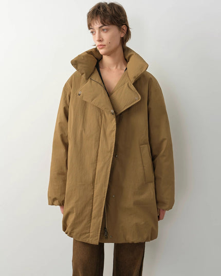 "Modern Introduction" detachable toka fur collar fur coat silhouette