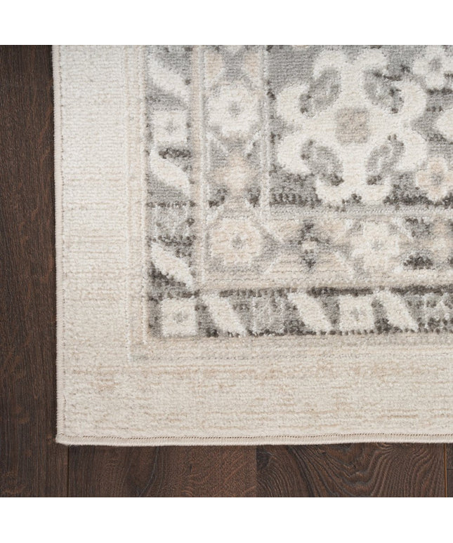 5' X 7' Gray Geometric Distressed Area Rug
