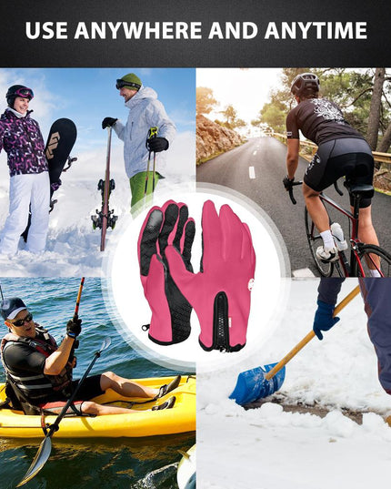 Winter Warm Windproof Waterproof Thermal Gloves Touch Screen Mittens