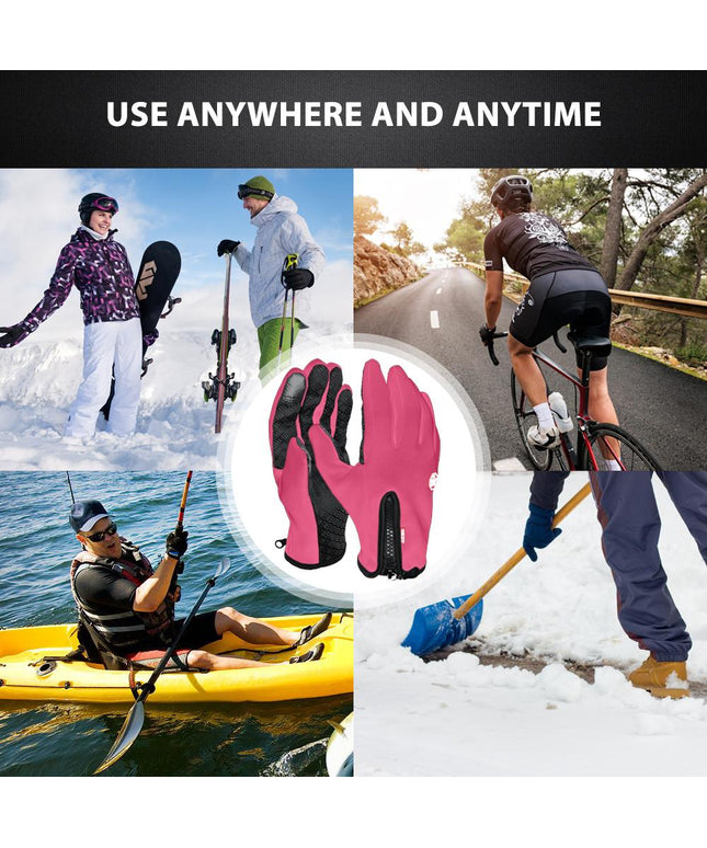 Winter Warm Windproof Waterproof Thermal Gloves Touch Screen Mittens
