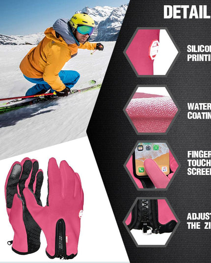 Winter Warm Windproof Waterproof Thermal Gloves Touch Screen Mittens