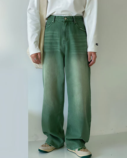 UrbanEase™ Olive men 's retro vintage jeans