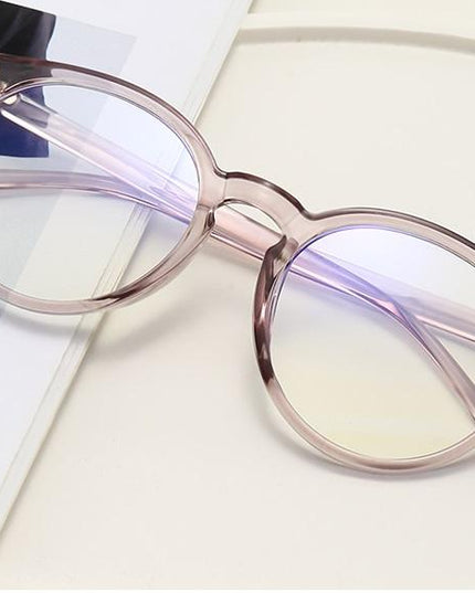 EP Big frame round glasses frame web celebrity anti blue light glasses
