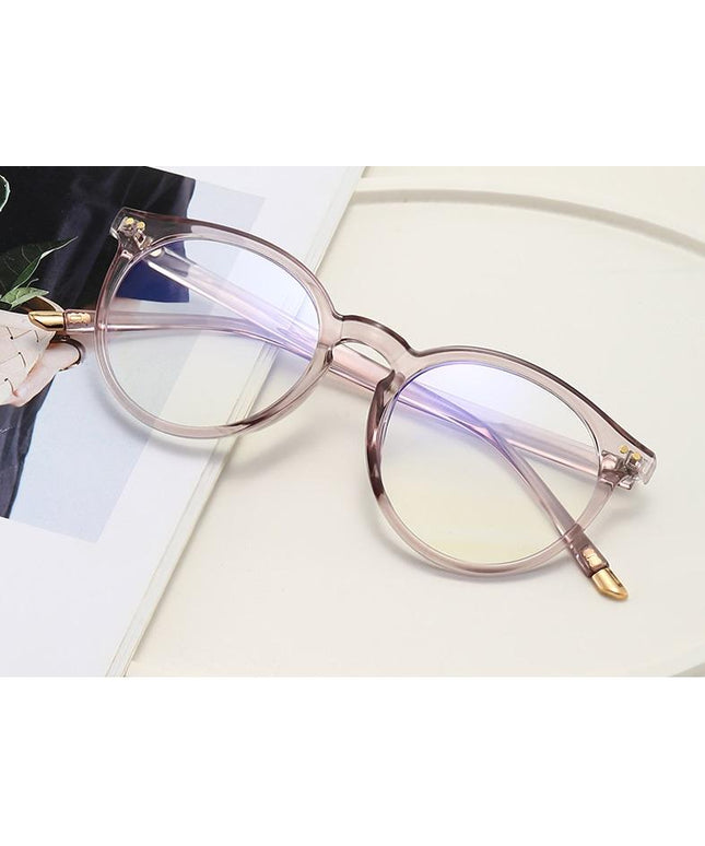 EP Big frame round glasses frame web celebrity anti blue light glasses