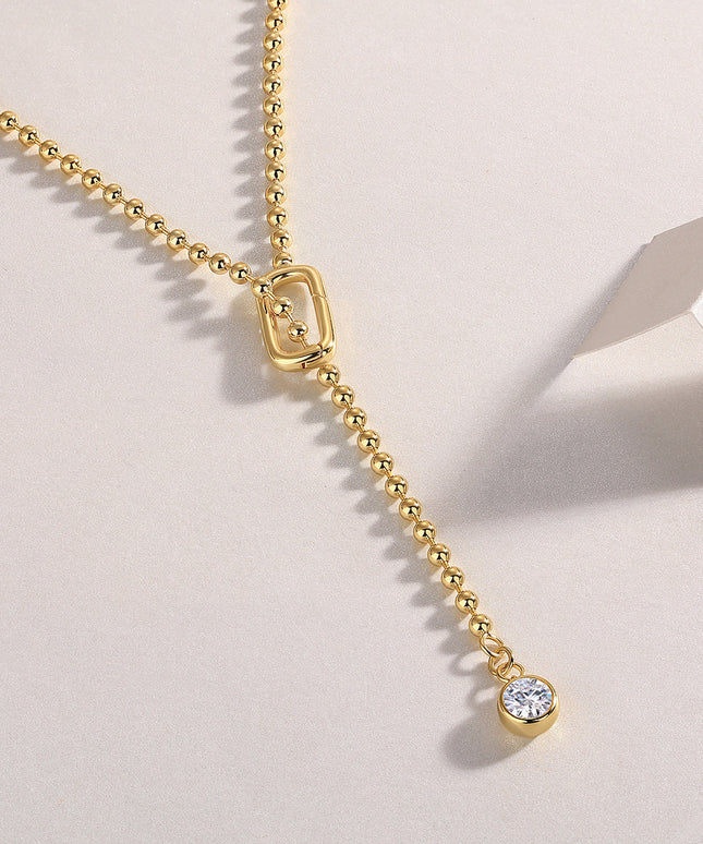 Moshan Diamond Design Tassel Necklace