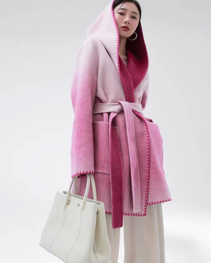 Women's Fashion Reversible Cashmere Coat – Luxury & Versatility