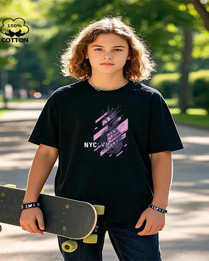 Trendy Design Pattern Printed Men Short-Sleeved Shirt