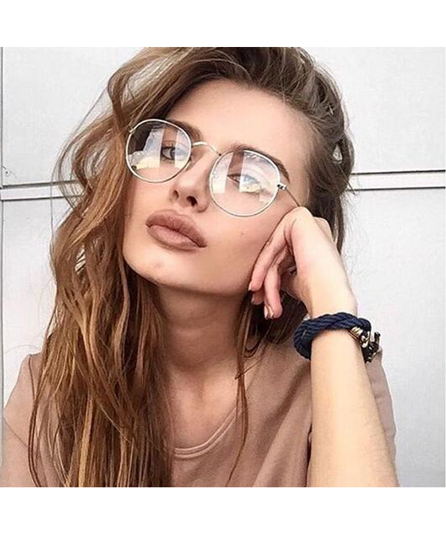 EP New Designer Woman Glasses Optical Frames Metal Round Glasses Frame