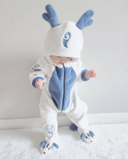 CuddleCub™ – Animal Ear Baby Jumpsuit for Autumn