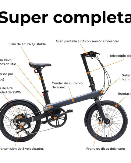 Electric Bike Xiaomi QiCycle C2 20" 250W Black
