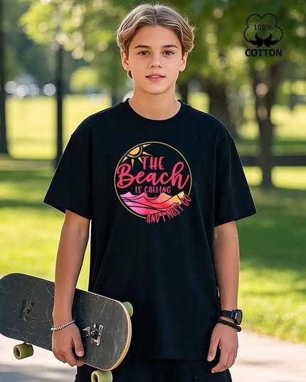 Versatile And Trendy Short-Sleeved Men With Colorful Letters