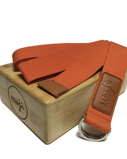 Bamboo Yoga Block & Strap Combo