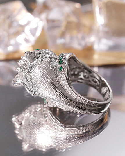 LuxeJewels™ - EmeraldWhisker – Sterling Designer Ring
