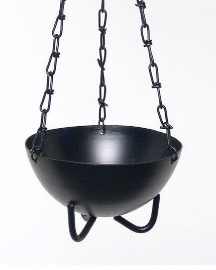 Hanging cauldron for burning smudging herbs and resins - Large