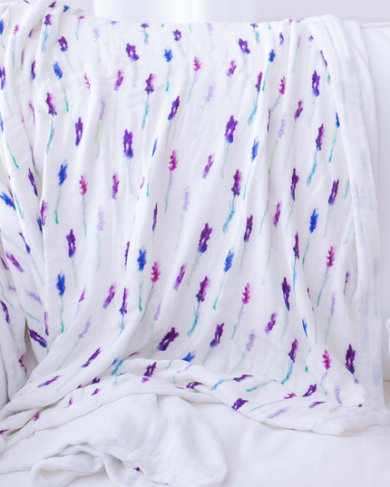 Lavender and White Newcastle Blanket