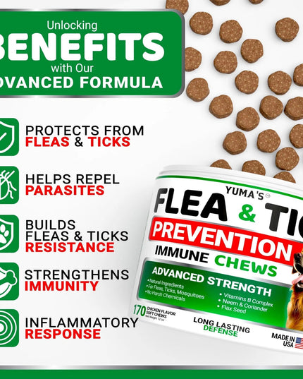 Flea And Tick Prevention For Dogs Chewables 170 Treats Natural Dog