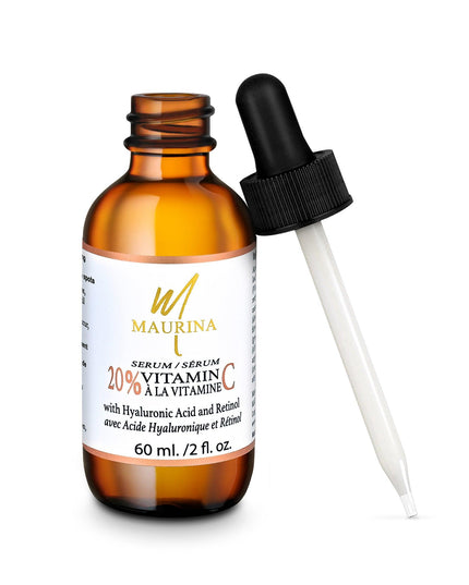 Face Serum -  20% Vitamin C Serum With Hyaluronic Acid And Retinol