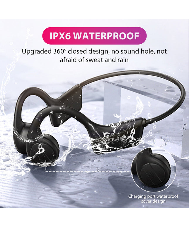 Waterproof Bone Conduction Headphones Perfect for Swimming Cycling