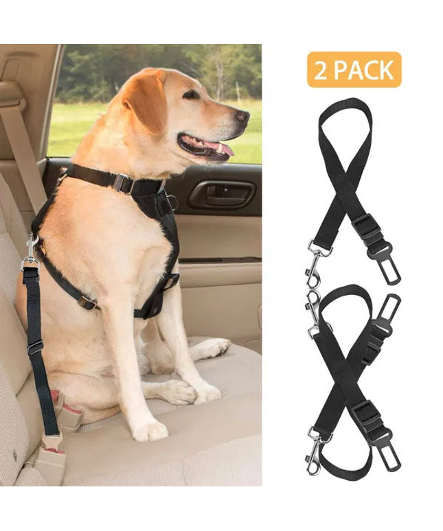 2Pcs Pet Dog Seat Belt Leash Adjustable Pet Dog Cat Safety Leads