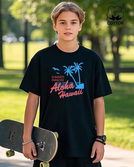 Men T-Shirt With Printed Design Letter Patterns