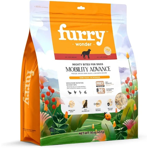 FURRY WONDER Freeze Dried Dog Food, Turkey & Chicken, 16 Oz,