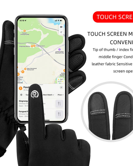 Winter Warm Gloves Touch Screen Gloves for Men Women Anti-Slip Driving