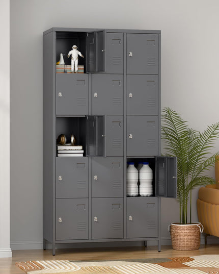 15 Doors Metal Lockers For Employees For Offices School Gyms