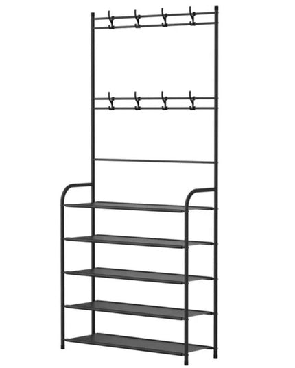 Entryway Coat Hat Rack Shoe Storage Shelf Shoe Rack Freestanding Hall