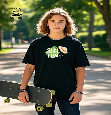 Summer Versatile Men Letter-Designed T-Shirt