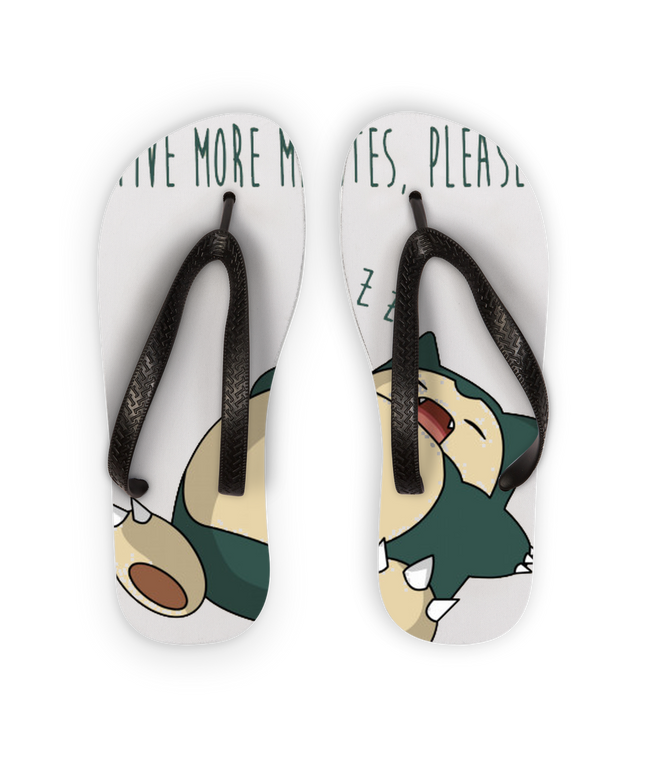 Five more minutes please Adult Flip Flops